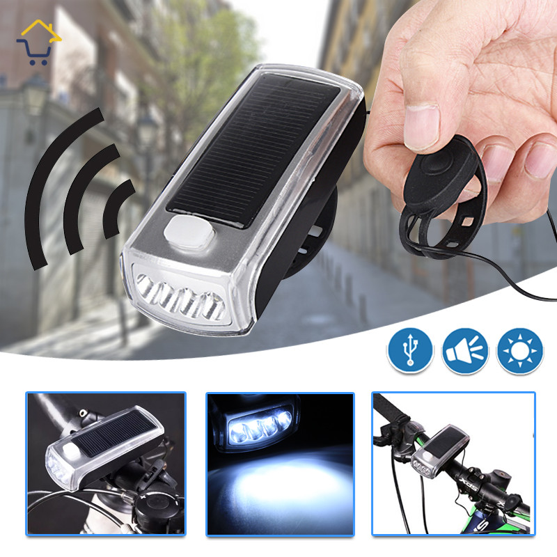 Miniatura 7 de Linterna Led Bicicleta Solar Con Pito045